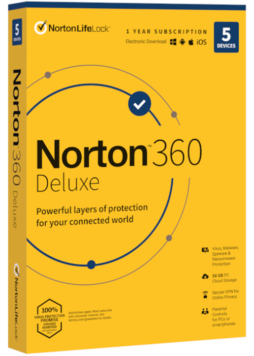 Norton 360 Deluxe - 5 Devices 1 Year Key EUROPE