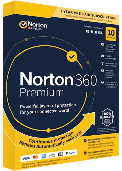 Norton 360 Premium - 10 Devices 1 Year Key EUROPE