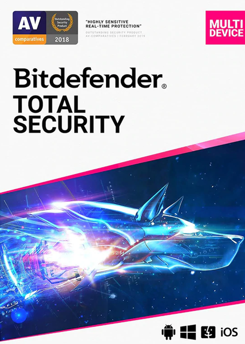 Bitdefender Total Security 2022 Key - 5 Devices, 90 Days