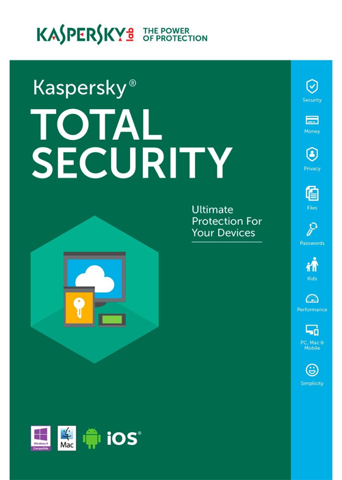 Kaspersky Total Security 2023 Key - 3 Devices, 1 Year MIDDLE EAST
