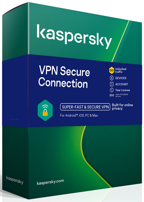 Kaspersky VPN Secure Connection 2023 Key - 5 Devices, 1 Year GLOBAL ...
