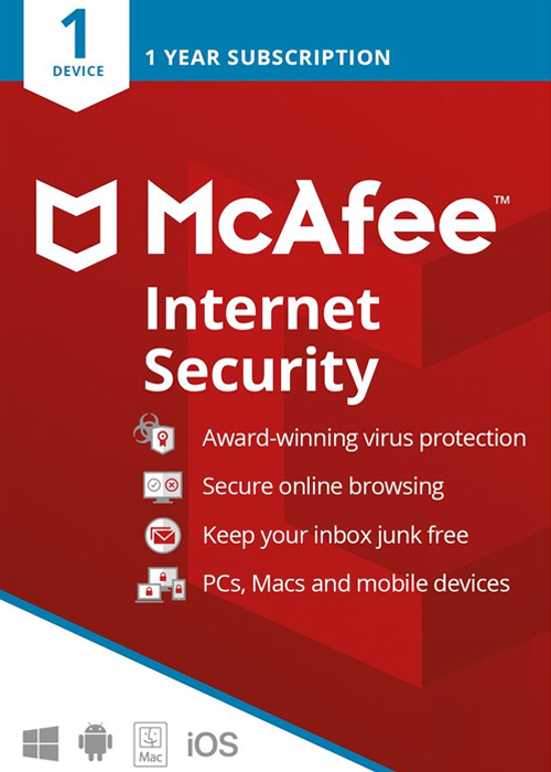 McAfee Internet Security 2020 1 Device 1 Year Key - PremiumCDKeys.com